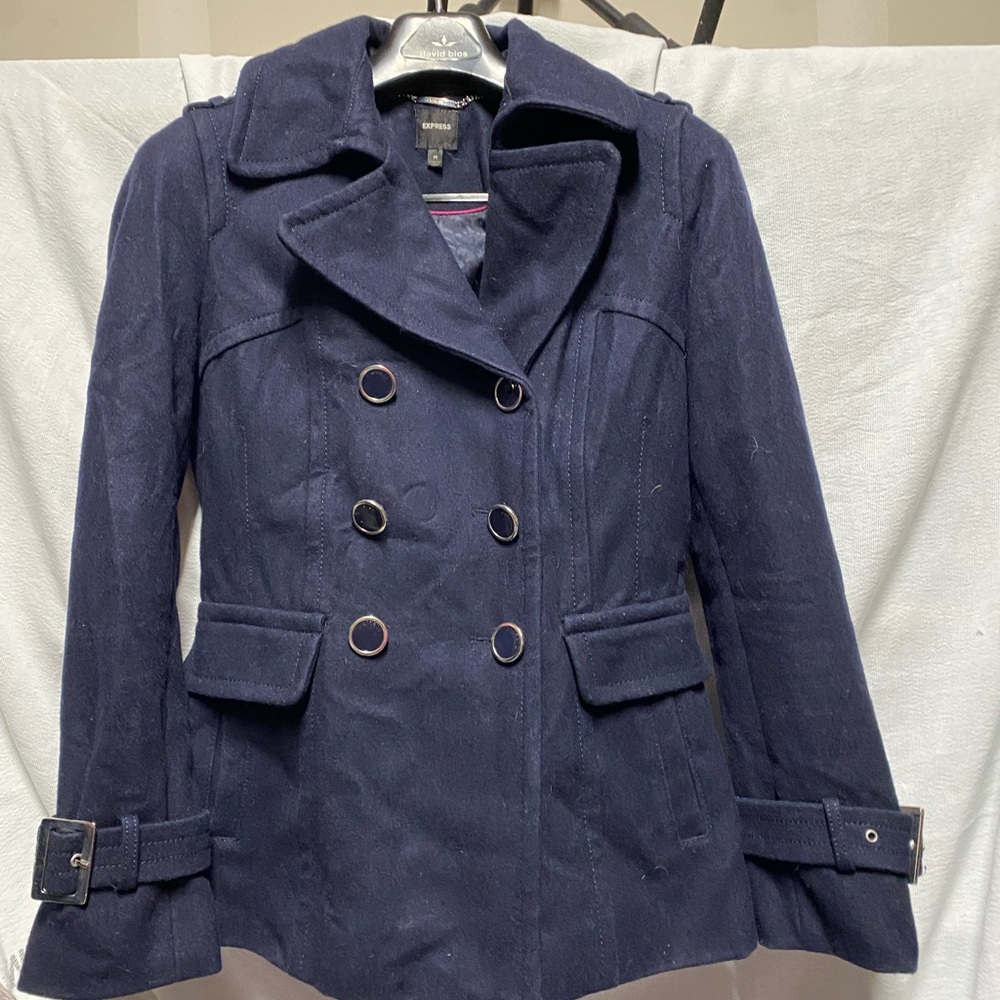 Express Women’s navy blue pea coat